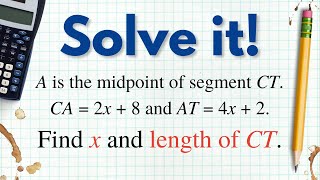 Segment Addition with Midpoint  2 Problems [upl. by Avot682]