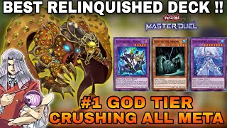 RELINQUISHED Best Deck Infinite Negate  YUGIOH Master Duel [upl. by Dorcas163]