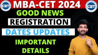 MBACET 2024 Registration Process Dates  When MBACET Registration Process Will Start [upl. by Oidale]