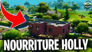 CONSOMMER DE LA NOURRITURE RAMASSÉE SUR LE TERRAIN A HOLLY HEDGES FORTNITE EMPLACEMENT NOURRITURE [upl. by Aititil25]