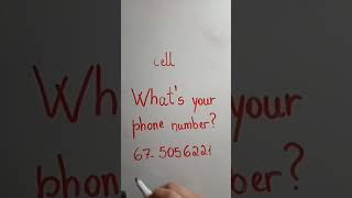 Phone number  como dizer o número de telefone em inglês [upl. by Aelram]