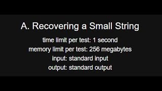 A Recovering a Small String  Codeforces Round 925 Div 3  CP in Bangla [upl. by Lecram537]