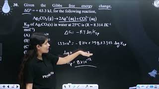 Given the Gibbs free energy change G   633 kJ for the following reaction Ag2CO [upl. by Auqinahc816]