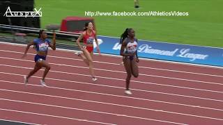 ShellyAnn Fraser Pryce monstrous comeback 4x100m London 2019 [upl. by Lluj]