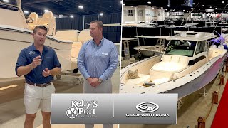 Grady White Boats At Lake of The Ozarks  From FLIBS 2023 With Kellys Port [upl. by Nnaeirual188]