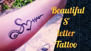 Beautiful S letter tattooSimple S letter tattoo by Tattoo by KK [upl. by Fleta859]