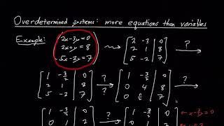 Overdetermined systems more equations than variables [upl. by Tyne]