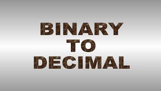 binary to decimal conversion and its inverse [upl. by Laundes]