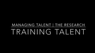 Training Talent  The research Jonathan Cook AMI [upl. by Ozzy913]