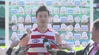 SwansTV  Kurt Tippett press conference  May 13 2015 [upl. by Nileek]