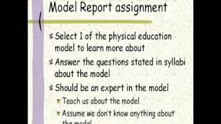 Chapter 3 Physical Education Curriculum Models [upl. by Rinum]