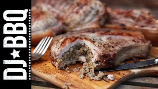 Stuffed Pork Chops  DJ BBQ [upl. by Menashem]