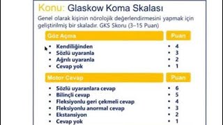 Glaskow Koma Skalası Teorik Ezberleme Kolay Yol [upl. by Anhavas228]