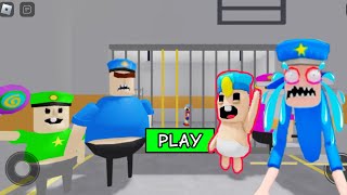 Police Family Escape Police Barrys Little Group vs Barrys Baby Group Walkthrough obby roblox [upl. by Ykroc]