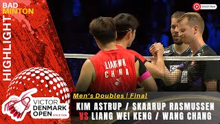 Kim AstrupSkaarup Rasmussen vs Liang Wei KengWang Chang  Final Denmark Open 2024 [upl. by Ahsenrad]