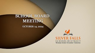 School Board Meeting October 14 2024 [upl. by Sirred]