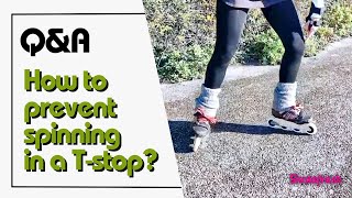 Tutorial How to stop on inline skates with the Tstop without spinning out using 2 corrective drills [upl. by Johannah986]