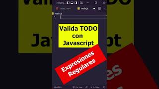 CÓMO validar formularios con JAVASCRIPT y Expresiones Regulares  shorts [upl. by Nirb84]