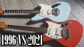 Fender JagStang 1996 VS 2021 Original and Reissue Comparison NIRVANA RIFFS MIJ VS MIM [upl. by Briney]