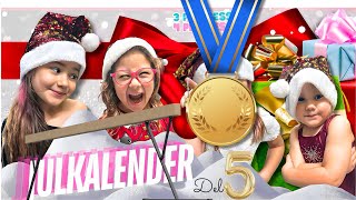 LUCKA 5🌲🎁 3prinsessor  gymnastiktävling 🤸🏽‍♀️JULKALENDER [upl. by Baalman]