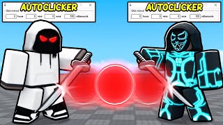 AUTOCLICKER Vs AUTOCLICKER In Roblox Blade Ball [upl. by Brinson]