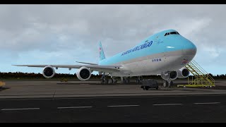 Korean Air 7478F Realistic SOP MadridFrankfurt  Prepar3D v4 koreanair boeing747 flightsim [upl. by Laurette6]