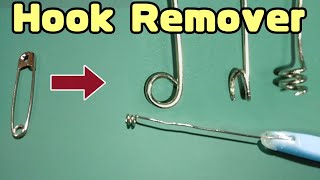 DIY Fishing  How to make Fishing Hook Remover Fishing Hook Extractor Safety pin V120 [upl. by Dygal]