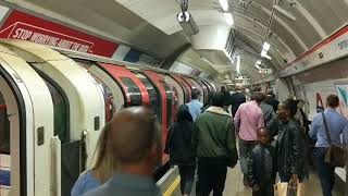 Oxford Circus Station Central Line trains going east London Transport underground tube [upl. by Hannis]