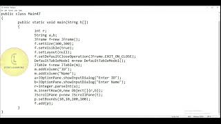 Java  Swing class Complete JTable part 2  CodeLearning [upl. by Sordnaxela293]