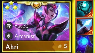 Legendary Ahri ⭐⭐⭐ 3 Star  8 Arcanist 7 Fated  TFT SET 11 [upl. by Parrnell]