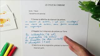 LE CYCLE DU CARBONE  Bac corrigé 2021  Enseignement Scientifique terminale [upl. by Alden]