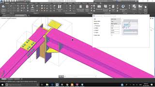 ADVANCE STEEL 2019 TUTORIAL43INSERT PLATE PARALLEL BEAM FLANGE [upl. by Erreit]