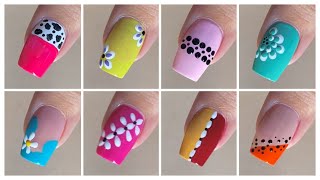 10 Easy nail art designs with household items  Diy nail art designs at home [upl. by Padegs]