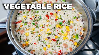 How to make vegetable rice like a pro  The cooking nurse [upl. by Yelahs24]