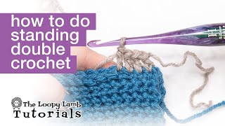 How to do the Standing Double Crochet  Eliminate the Slip Stitch amp Turning Chain [upl. by Adav]