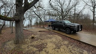 FatherSon truck bed camping Rain rain rain [upl. by Jahdai]