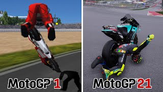 Crash Di Game MotoGP Dari 2000 ke 2021 [upl. by Rugg289]