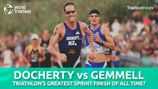 One of the greatest triathlon sprint finishes ever [upl. by Gnilyam]