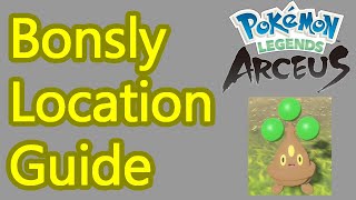 Pokemon Legends Arceus Bonsly location guide how to catch bonsly [upl. by Eenwahs]