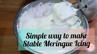 Meringue Icing Recipe  simple way how to make meringue icing [upl. by Groot110]