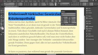 Zeichen und Absatz formatieren  Adobe InDesign CC [upl. by Tahpos]