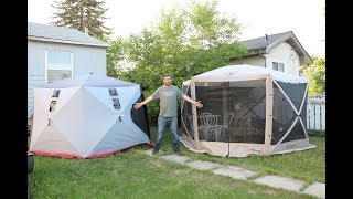 Camping With Steve  New Tent Old Tent and Backyard Bush Pizza [upl. by Colb]