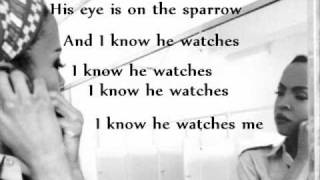 His Eye Is On The Sparrow Instrumental with lyrics [upl. by Ker]