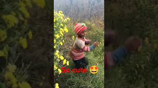 Indian Baby dancing in nepali song Galbandi chyatiyo fyp funny youngsters viralstory [upl. by Santana481]