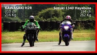 DA  Kawasaki H2R VS Suzuki Hayabusa 1340 [upl. by Ysnat]