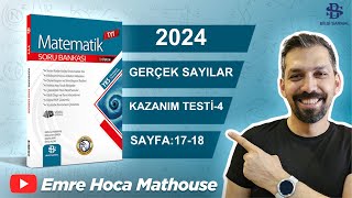 Bilgi Sarmal  Tyt Matematik  1Bölüm GERÇEK SAYILAR  Kazanım Test 4  Sayfa 1718 [upl. by Garwin]