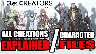 ALL RE CREATORS Creations amp Character Profiles EXPLAINED [upl. by Ynnig798]