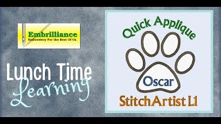 Quick Applique with StitchArtist L1 [upl. by Yrellih626]