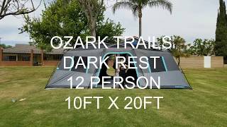 Ozark Trail  Dark Rest  12 person tent  take 2 [upl. by Asare169]