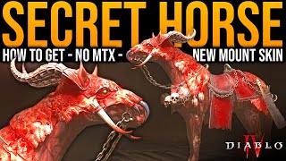 Diablo 4 How To Get Season 1 SECRET HORSE MOUNT SKIN  ARMOR  How To Get Fresh Meaty Barding Armor [upl. by Pani]